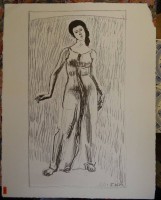 Ferdinand HODLER (1853-1918)  Figure de Regard dans l'infini, Lithografie,Nachdruck 1962, in Platte signiert, BG57x46 cm, re.oben seitl beschädigt