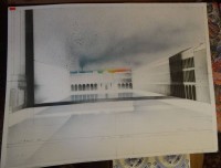 Peter PAUL (1943-2013) Farblithografie, ohne Titel, für Frau Zürcher, BG 56x74 cm