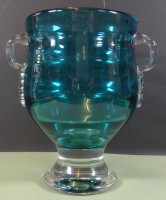 Auktion 332 / Los 10000 <br>grosser Eiskübel oder ähnliches, Blau/klar, wohl Murano, H-20 cm, D-oben 14 cm