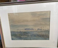 Auktion 332 / Los 4007 <br>Nicolai "Winterlandschaft" Aquarell, ger/Glas, RG 56x69 cm