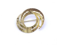 Auktion 332 / Los 1048 <br>333er GG Brosche, 30 x 25mm, 2,3g.