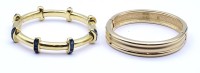 Auktion 332 / Los 1103 <br>2x goldfarbene Armspangen
