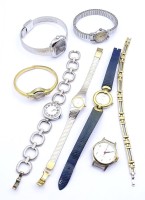 Auktion 332 / Los 2028 <br>Konvolut div. Armbanduhren und ein Armband, Funktionen nicht überprüft