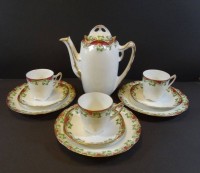 Auktion 332 / Los 8055 <br>Kaffeekanne, 3 Gedecke Jugendstil- Elbogen-Austria- Gebr. Haidinger, eine Tasse feiner Altriss