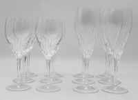 Auktion 332 / Los 10015 <br>6x Weingläser und 6x Sektflöten, Nachtmann, Serie Fleurie, H-21cm u. 18,5cm.