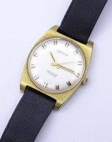 Herren Armbanduhr "Bergana",mechanisch,Werk läuft, Gehäuse 34 x 33mm,