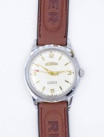 Los  <br>HAU, "Delbana", Handaufzug, Lederarmband, Ø Gehäuse: 3,3 cm, Werk läuft, leichte Alters- und Tragespuren