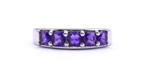 Auktion 332 / Los 1365 <br>Amethyst-Ring Silber 925/000 Harry Ivens, RG 56, 3,8 g