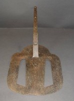 Auktion 332 / Los 16053 <br>gr. schmiedeeiserner Heber bzw. Art Schaufel?, wohl 17/18.Jhd., L-43 cm, B-23 cm H-16 cm