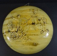 Auktion 332 / Los 9059 <br>grosser griechischer Wandteller aus Keramik, D-42 cm