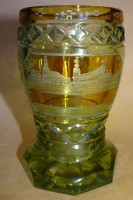 Auktion 332 / Los 10040 <br>böhmischer Ansichtenbecher um 1850, H-13 cm