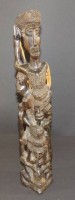 Auktion 332 / Los 15140 <br>afrikan Holzschnitzerei, Menschenpyramide, H-38 cm