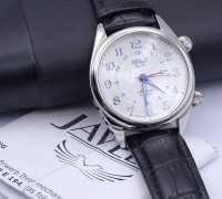 Auktion 332 / Los 2078 <br>Herren Armbanduhr " Javelle", Alarm, mechanisch, Werk läuft, D. 42,5mm