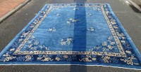 gr. Orient-Teppich, 360x270 cm, blau