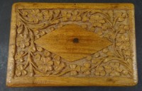 Auktion 500009 / Los  <br>Holzkasten, Shishan-Schnitzerei   Indien,   6x14x10 cm