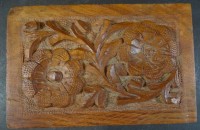 Auktion 500009 / Los  <br>Holzkasten, Shishan-Schnitzerei  Indien,  6x15x10 cm