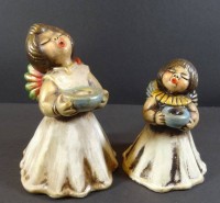 Auktion 500009 / Los  <br>gr. und kleiner Bozener Engel, H-15 und 19 cm