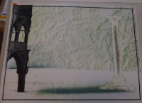 Auktion 332 / Los 5018 <br>Peter PAUL (1943-2013) , 1975, orig. Lithografie, e.R,  in Spiegelschrift betitelt, Widmung ...für Frau Zürchern, BG 51x68 cm