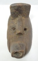 Afrikanische Holzmaske, ca. 24,5 x 14 x 12,5 cm, mit Altersspuren