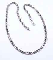 Auktion 333 / Los 1014 <br>Herren Halskette, Sterling Silber 0.925 , L. 50cm, B. 4,6mm, 28,8g.