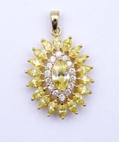 Auktion 333 / Los 1021 <br>Sterling Silber Anhänger 0.925 - vergoldet, L. 3,5cm, 5,8g.