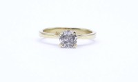 Auktion 333 / Los 1042 <br>Goldring 14K GG mit einem Diamant ca. 1,01ct., SI-P1, H, 3,0g., RG 57