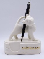 "MontBlanc" Meisterstück 4810 Goldfeder 14K 0.585, Stärke M, anbei Stifthalter "Montblanc", Stiftgehäuse geklebt