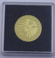 Auktion 333 / Los 6068 <br>20 Mark 1915 Preussen, Kopie! goldfarben