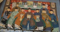 chines. Gemälde auf Leinen,  145x74 cm,  wohl kaiserliche Familie um 1900?