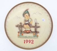 Los  <br>Hummel-Sammelteller von Goebel, 1992, Ø 19 cm