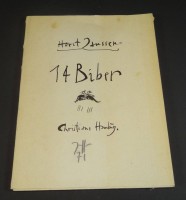 Horst JANSSEN (1929-1995), "14 Biber" handsigniert und dat. 71, 20x15 cm, Gebrauchsspuren