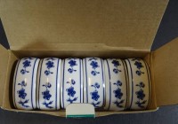 Los  <br>6x Serviettenbringe, Zwiebelmuster, in OVP