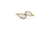 Auktion 334 / Los 1002 <br>750er GG Ring mit SW-Perlen, 1,1g., RG 52