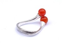 Auktion 334 / Los 1016 <br>835er Silber Ring mit Karneol, 4,8g., RG 53