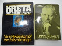 2 Bücher zum 2. WK: Heinz Guderian, "Erinnerungen eines Soldaten", "Kreta. Sieg der Kühnsten. Vom Heldenkampf der Fallschirmjäger", Autobiografie und Bildband