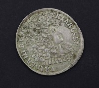 Auktion 334 / Los 6001 <br>2/3 Taler 1695 Brandenburg-Preußen, 17,4g.