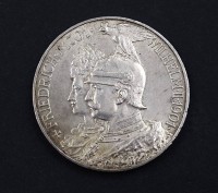 Auktion 334 / Los 6005 <br>Fünf Mark 1901 Friedrich I und Wilhelm II, 27,76g.