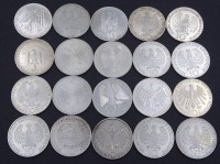 Auktion 334 / Los 6008 <br>20x 10 DM Münzen = 200 Deutsche Mark ( 309,3g.)