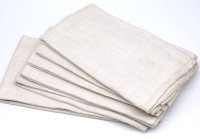 Auktion 334 / Los 13003 <br>6x Leinen Tischdecken mit Monogramm, Altersspuren, 114x47cm