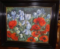 Auktion 334 / Los 4005 <br>Brockhausen "Feldblumen" Öl/Leinen, gerahmt, RG 53x63 cm