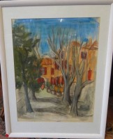 Auktion 334 / Los 4013 <br>anonym, Gutshof, Aquarell, gerahmt, RG 60x80 cm
