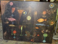 Auktion 334 / Los 5005 <br>Kunstdruck nach P.Klee, auf Pappe gezogen, gerahmt, RG 62x77 cm