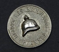 Reichskleinmünze, 10 Pfenning 1915, Pickelhaube und Reichsadler, Ø 2 cm