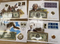Auktion 334 / Los 6024 <br>4x Numis-Banknotenbriefe USA, ab 1989-1993