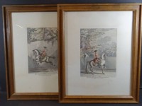 Auktion 334 / Los 5014 <br>2x Pferde Stiche nach Ridinger, Neuauflagen, ger/Glas, RG  46x37,5 cm