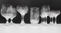 Auktion 334 / Los 10010 <br>13x div. Gläser, Rosenthal, Serie Monbijou, 2 Gläser mit minimalen Chip, ca. H-16,5cm.