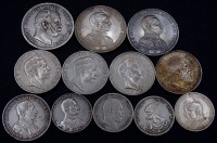 Konvolut Kaiserreich Münzen, 2,3,5 Mark, 1x Württemberg,Rest Preussen, zus.209,8g., 4x 2 Mark, 5x 3 Mark und 3x 5 Mark