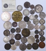 Konvolut div. alter Münzen, überwiegend Silber, 44 Stück