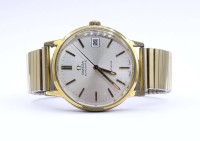 Auktion 334 / Los 2014 <br>Herren Armbanduhr "Omega",Genevé, Cal. 1012, Automatikwerk, Werk läuft, D. 35mm, Tragespuren