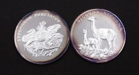Auktion 334 / Los 6035 <br>2x Feinsilber Medaillen 0.999 , WWF, zus. 40,2g.gekapselt